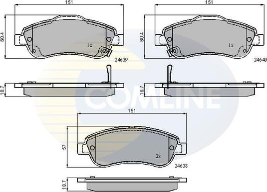 Comline CBP31705 - Гальмівні колодки, дискові гальма avtolavka.club