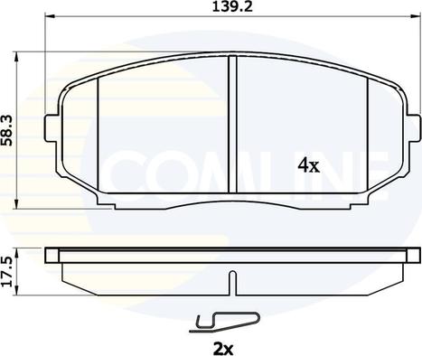 Comline CBP31724 - Гальмівні колодки, дискові гальма avtolavka.club