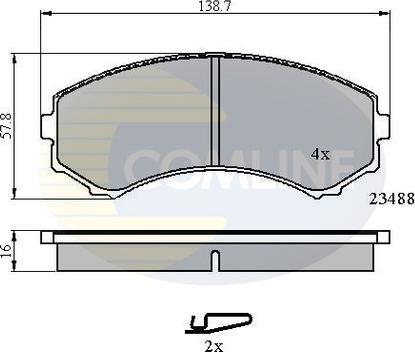 Comline CBP3172 - Гальмівні колодки, дискові гальма avtolavka.club