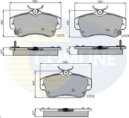 Comline CBP3894 - Гальмівні колодки, дискові гальма avtolavka.club