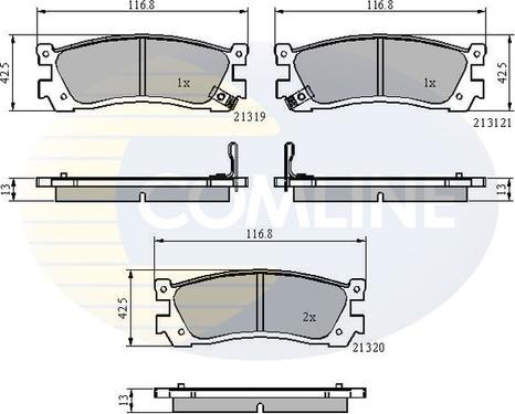 Comline CBP3824 - Гальмівні колодки, дискові гальма avtolavka.club