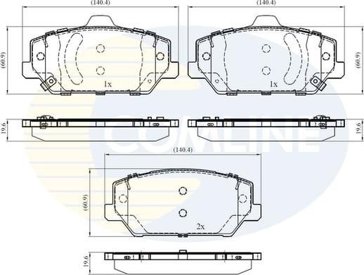 Comline CBP32440 - Гальмівні колодки, дискові гальма avtolavka.club