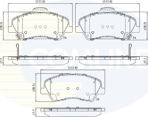 Comline CBP32419 - Гальмівні колодки, дискові гальма avtolavka.club