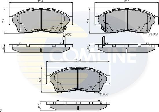 Comline CBP3260 - Гальмівні колодки, дискові гальма avtolavka.club