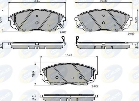 Comline CBP32013 - Гальмівні колодки, дискові гальма avtolavka.club