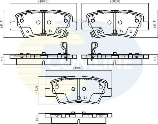 Comline CBP32161 - Гальмівні колодки, дискові гальма avtolavka.club