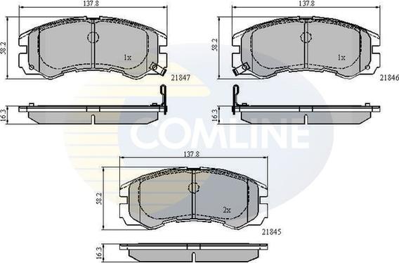 Comline CBP3229 - Гальмівні колодки, дискові гальма avtolavka.club