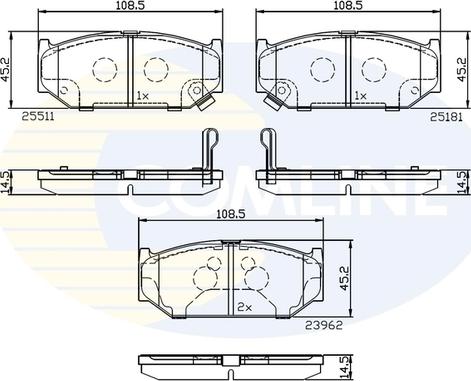 Comline CBP32245 - Гальмівні колодки, дискові гальма avtolavka.club