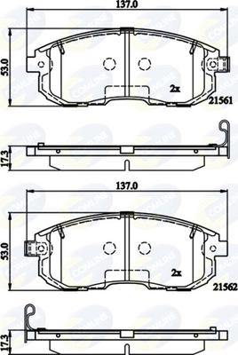 Comline CBP32202 - Гальмівні колодки, дискові гальма avtolavka.club