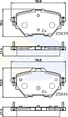 Comline CBP32234 - Гальмівні колодки, дискові гальма avtolavka.club