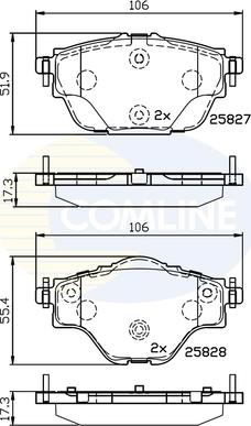 Comline CBP32235 - Гальмівні колодки, дискові гальма avtolavka.club