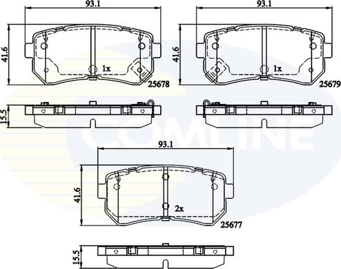 Comline CBP32276 - Гальмівні колодки, дискові гальма avtolavka.club