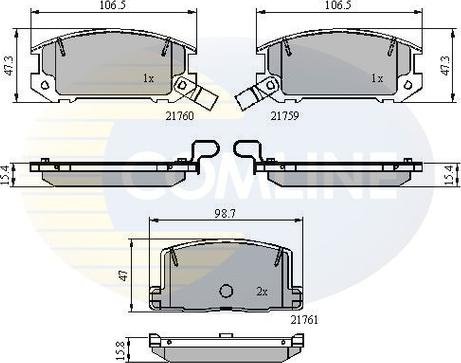 Comline CBP3756 - Гальмівні колодки, дискові гальма avtolavka.club