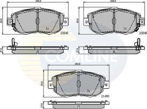 Comline CBP3789 - Гальмівні колодки, дискові гальма avtolavka.club