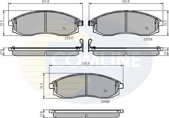 Blue Print ADN14261 - Гальмівні колодки, дискові гальма avtolavka.club