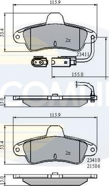 Comline CBP2470 - Гальмівні колодки, дискові гальма avtolavka.club