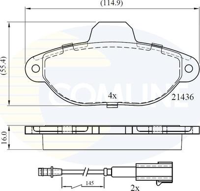 Comline CBP22383 - Гальмівні колодки, дискові гальма avtolavka.club