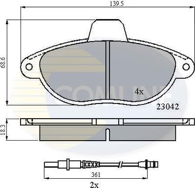 Comline CBP2714 - Гальмівні колодки, дискові гальма avtolavka.club