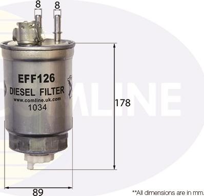 Comline EFF126 - Паливний фільтр avtolavka.club