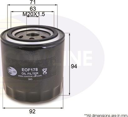 Comline EOF178 - Масляний фільтр avtolavka.club