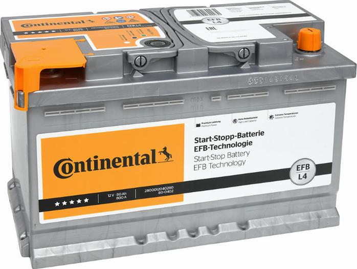 Continental 2800012040280 - Стартерна акумуляторна батарея, АКБ avtolavka.club