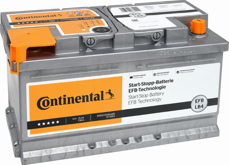 Continental 2800012005280 - Стартерна акумуляторна батарея, АКБ avtolavka.club