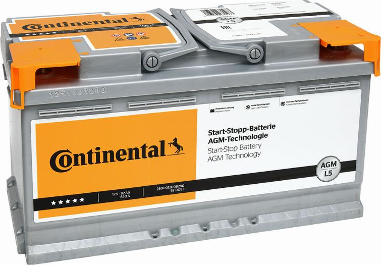 Continental 2800012008280 - Стартерна акумуляторна батарея, АКБ avtolavka.club