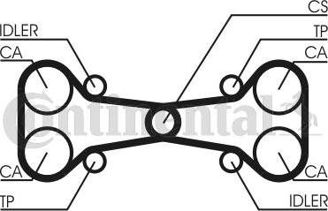 Contitech CT782 - Ремінь ГРМ avtolavka.club