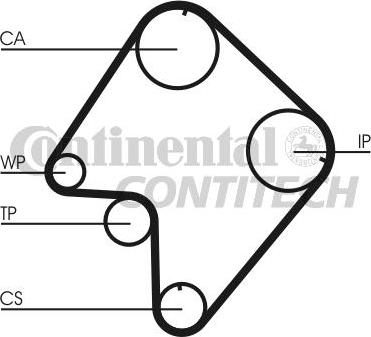 CONTINENTAL CTAM BR CT832 - Ремінь ГРМ avtolavka.club