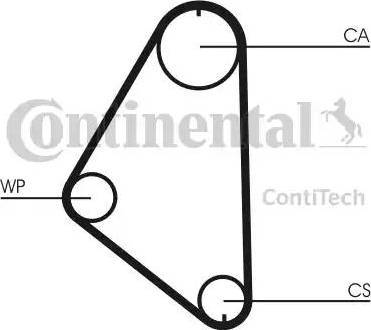 Continental CT558WP1 - Водяний насос + комплект зубчатого ременя avtolavka.club