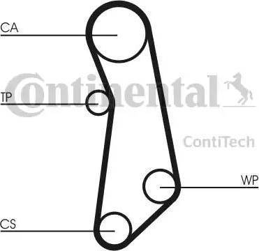 Continental CT1115WP1 - Водяний насос + комплект зубчатого ременя avtolavka.club