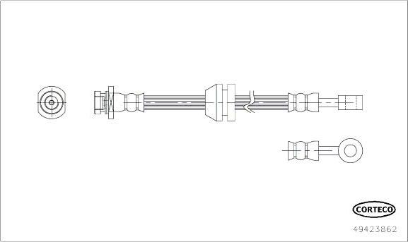 Corteco 49423862 - Гальмівний шланг avtolavka.club