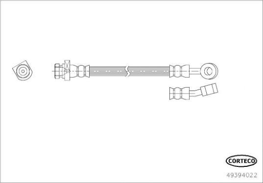 Corteco 49394022 - Гальмівний шланг avtolavka.club