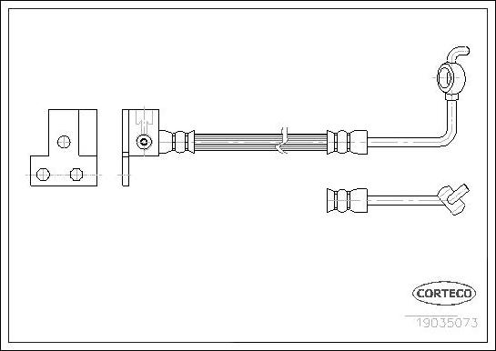 Corteco 19035073 - Гальмівний шланг avtolavka.club