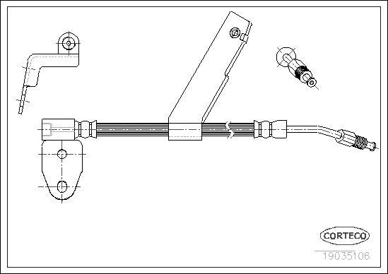 Corteco 19035106 - Гальмівний шланг avtolavka.club