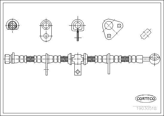 Corteco 19030518 - Гальмівний шланг avtolavka.club