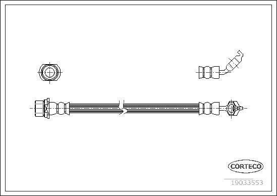Corteco 19033553 - Гальмівний шланг avtolavka.club