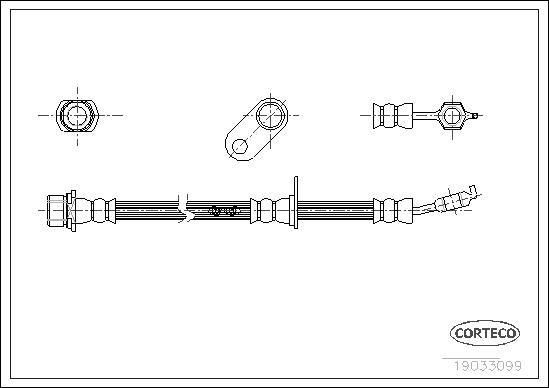 Corteco 19033099 - Гальмівний шланг avtolavka.club