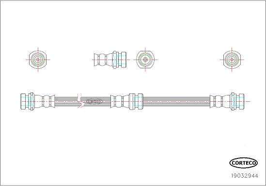 Corteco 19032944 - Гальмівний шланг avtolavka.club