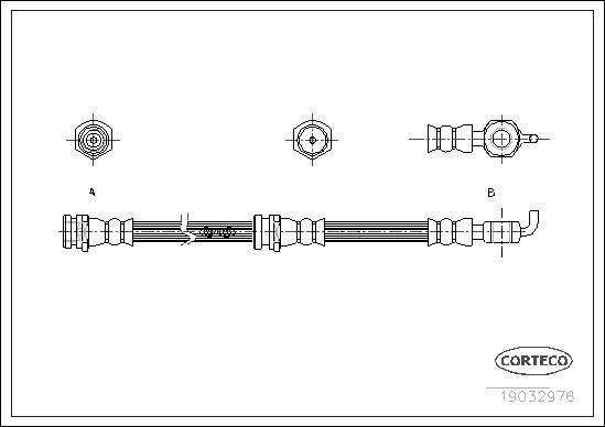 Corteco 19032976 - Гальмівний шланг avtolavka.club
