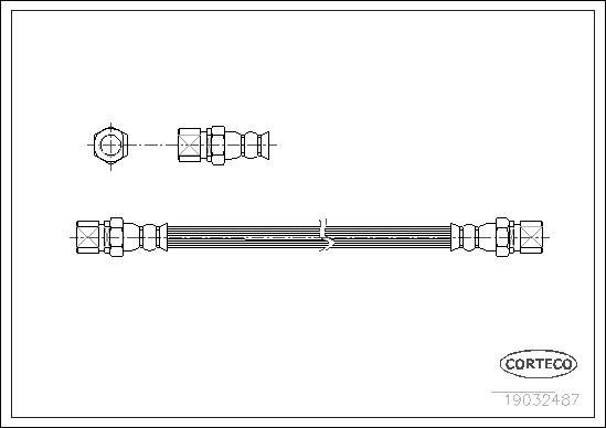 Corteco 19032487 - Гальмівний шланг avtolavka.club