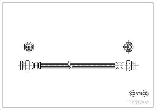 Corteco 19032552 - Гальмівний шланг avtolavka.club