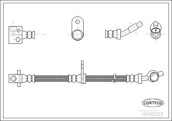 Corteco 19032233 - Гальмівний шланг avtolavka.club