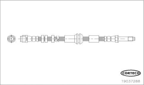 Corteco 19037288 - Гальмівний шланг avtolavka.club