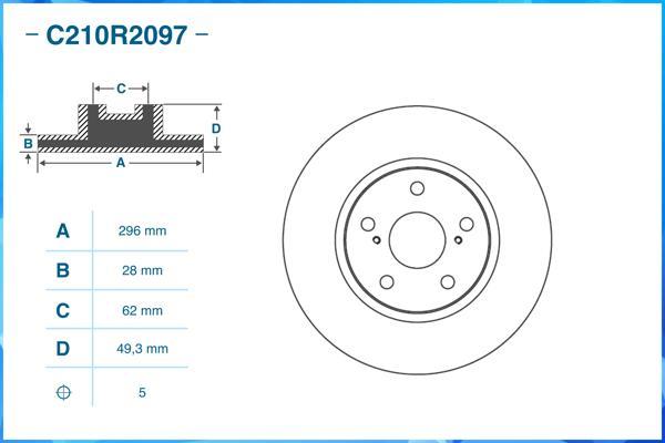 Cworks C210R2097 - Гальмівний диск avtolavka.club