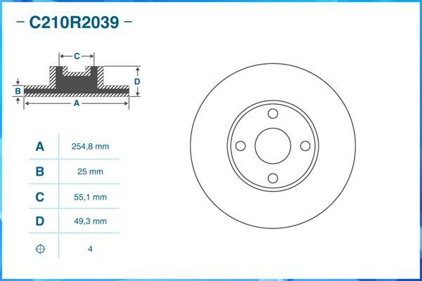 Cworks C210R2039 - Гальмівний диск avtolavka.club