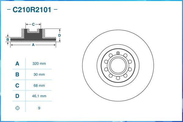 Cworks C210R2101 - Гальмівний диск avtolavka.club