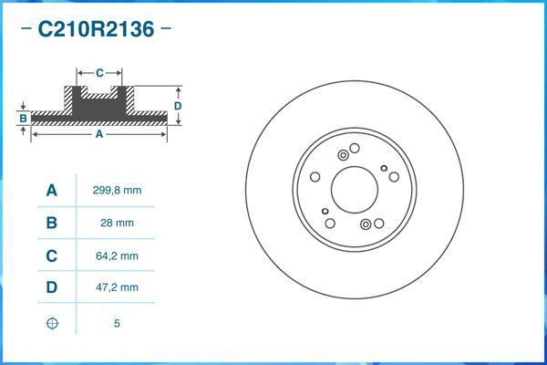 Cworks C210R2136 - Гальмівний диск avtolavka.club