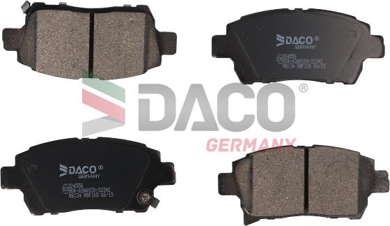 DACO Germany 324558 - Гальмівні колодки, дискові гальма avtolavka.club