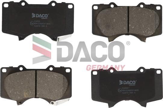 DACO Germany 324569 - Гальмівні колодки, дискові гальма avtolavka.club